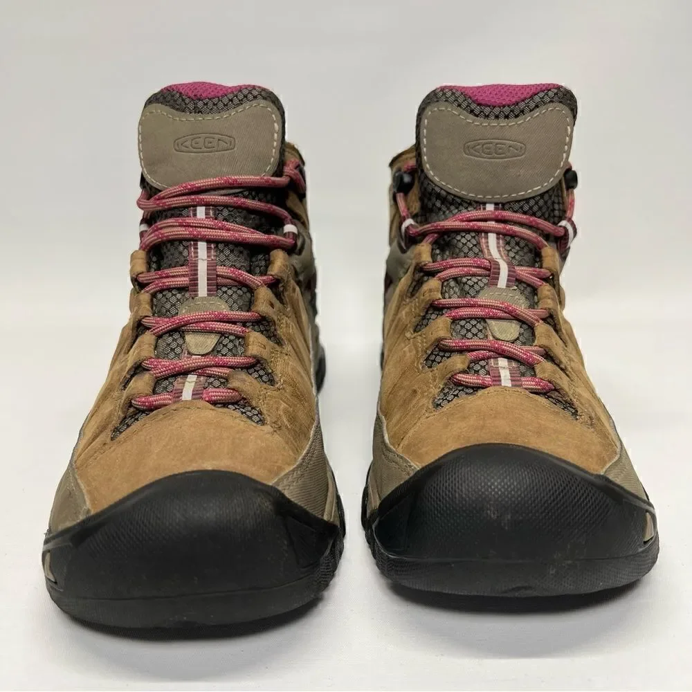 KEEN Womens Targhee III Mid‎ Waterproof Hiking Boots in Weiss/Boysenberry 7.5